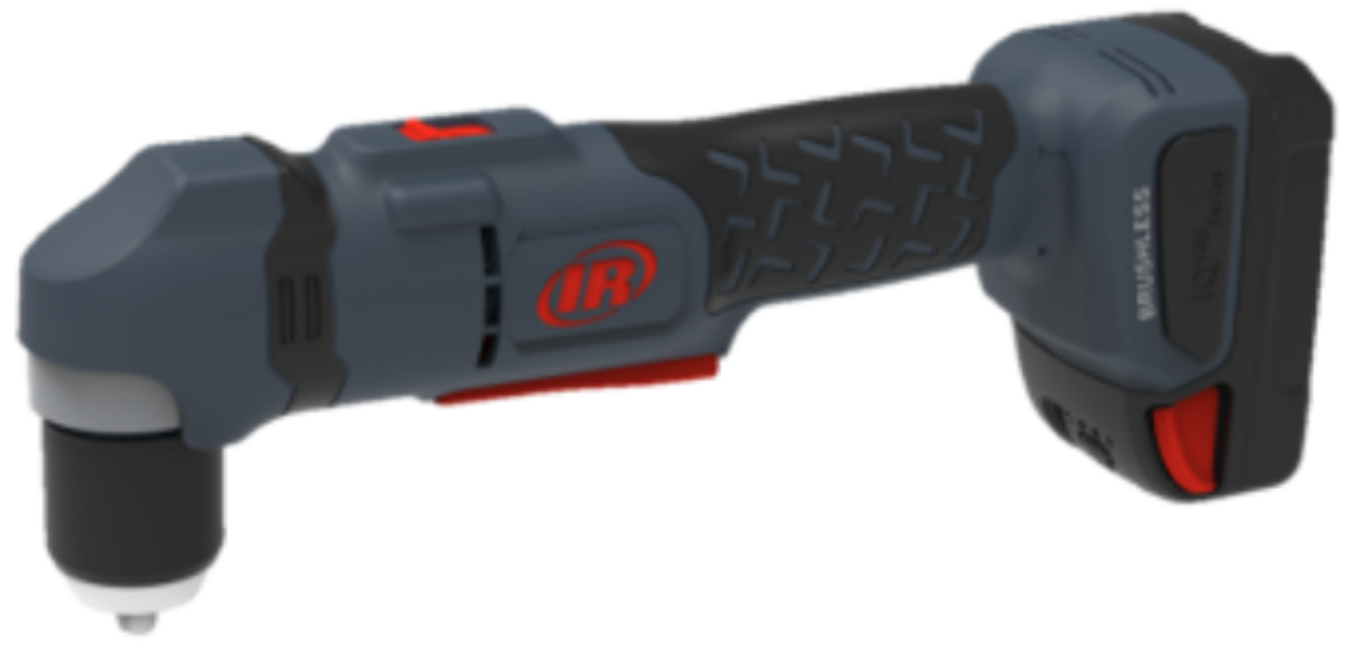 Ingersoll Rand D3331 IQV20 cordless right angle drill with a low-profile head and keyless chuck