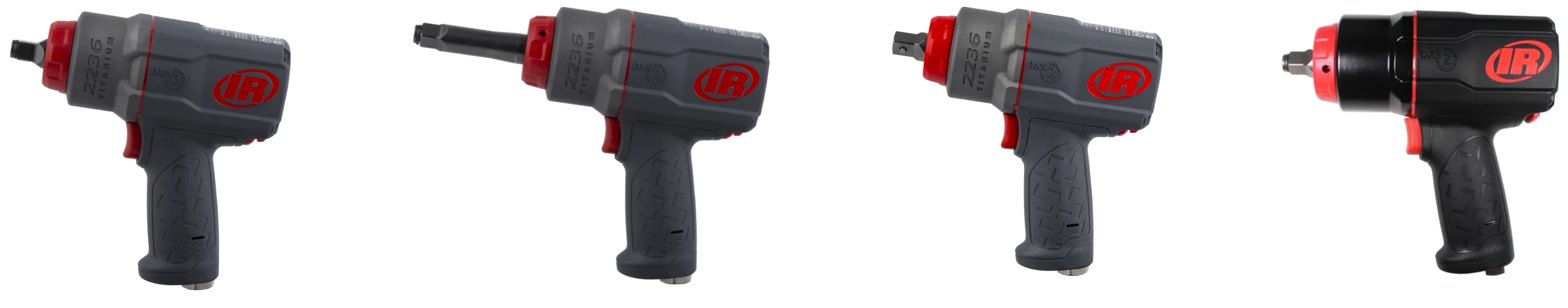 2236QTiMAX and 2236QXPA air impact wrenches, showing their different hammer case designs